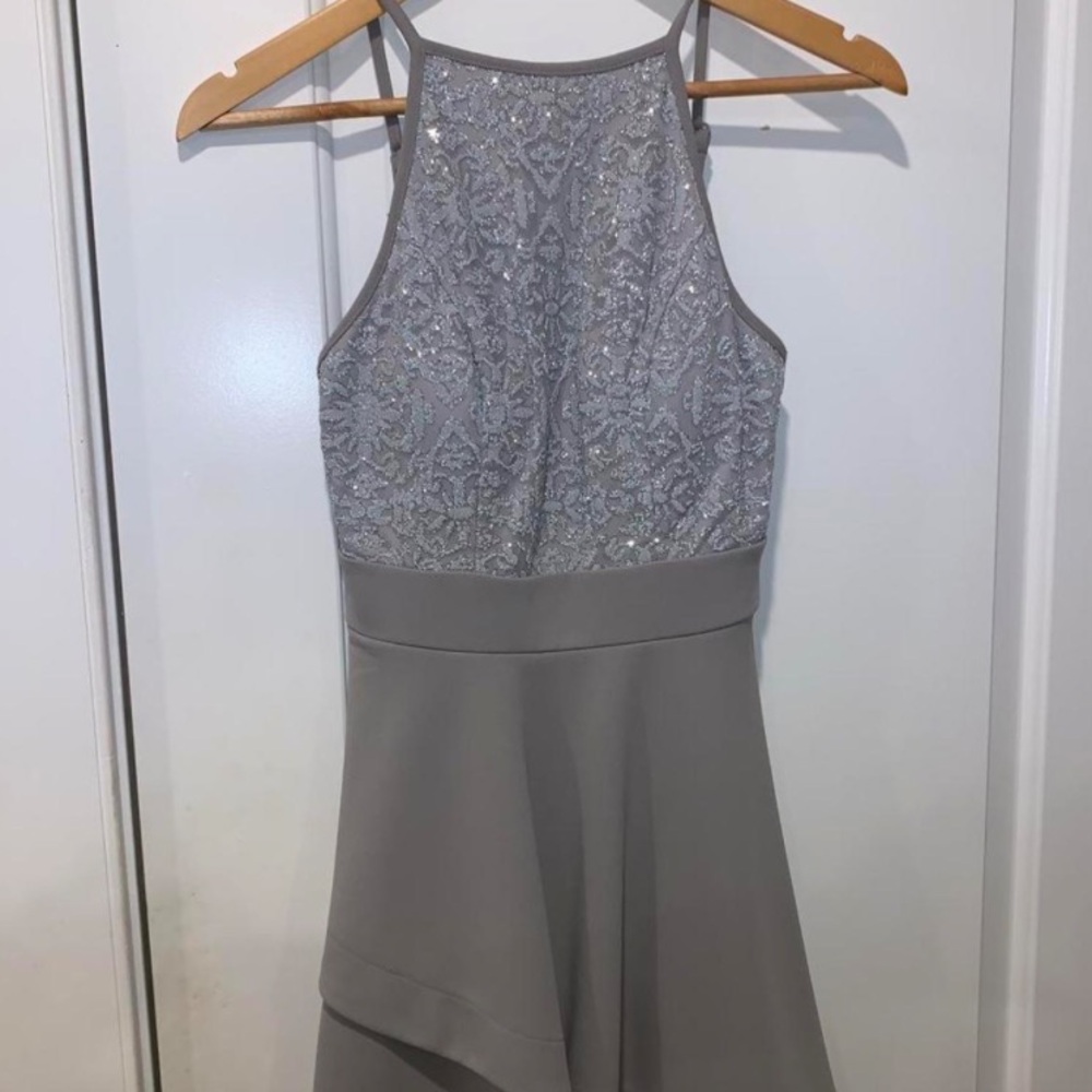 Sparkle lace halter dress